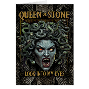 Medusa Queen of Stone Greeting Card - Anpassade Hälsningskort