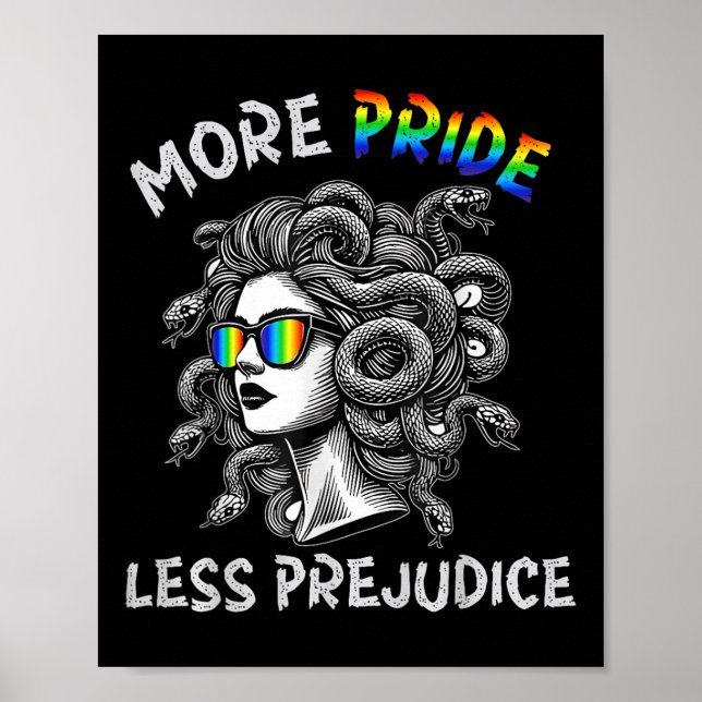Medusa regnbåge Mer stolthet Mindre fördom Lgbtq+  Poster (Framsidan)