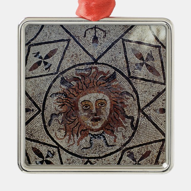 Medusa romersk mosaik från huset av Orpheus Julgransprydnad Metall (Framsidan)