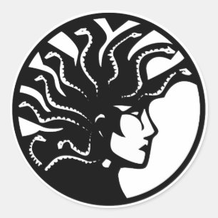 Medusa Runt Klistermärke
