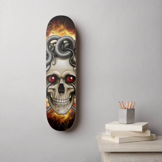 Medusa Skalle Mini Skateboard Bräda 18,5 Cm (Väggkonst)