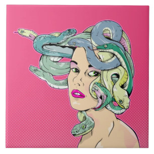 Medusa Snake Hair Kakelplatta