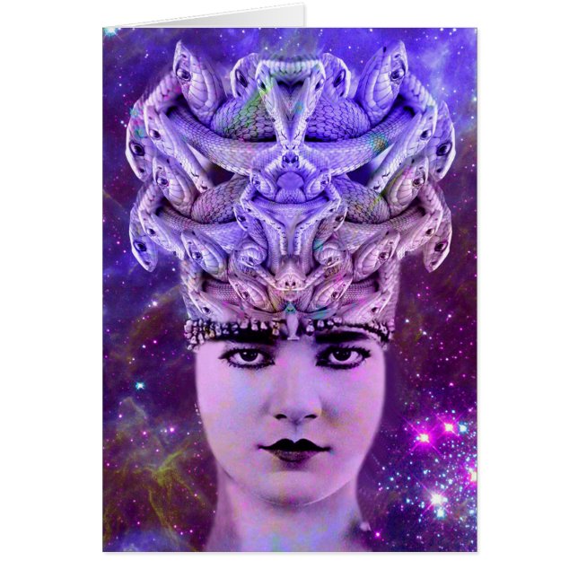 Medusa Snake Woman Hälsningskort (Framsidan)
