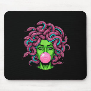 Medusa som blåser bubbelgum P Art Mytologi Design  Musmatta