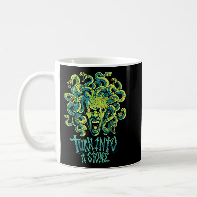 Medusa sväng in i Stone Kaffemugg (Vänster)