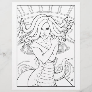 Medusa the Gorgon - Coloring Page