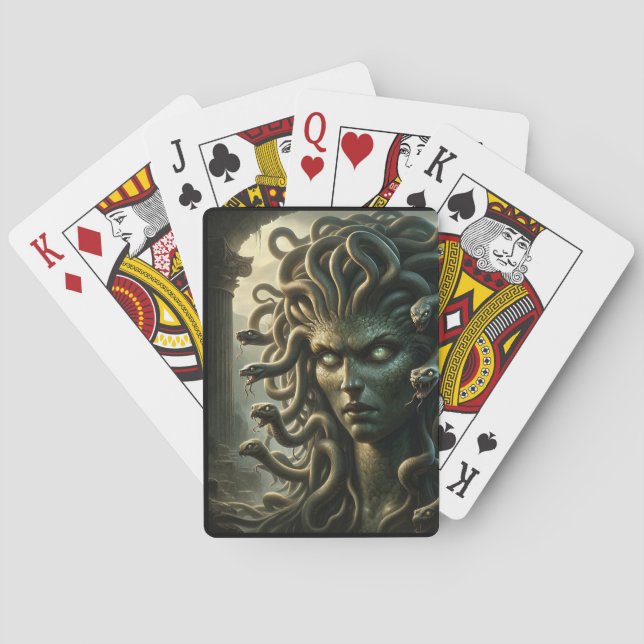 Medusas dödande blick Ormhuvud Casinokort (Baksidan)