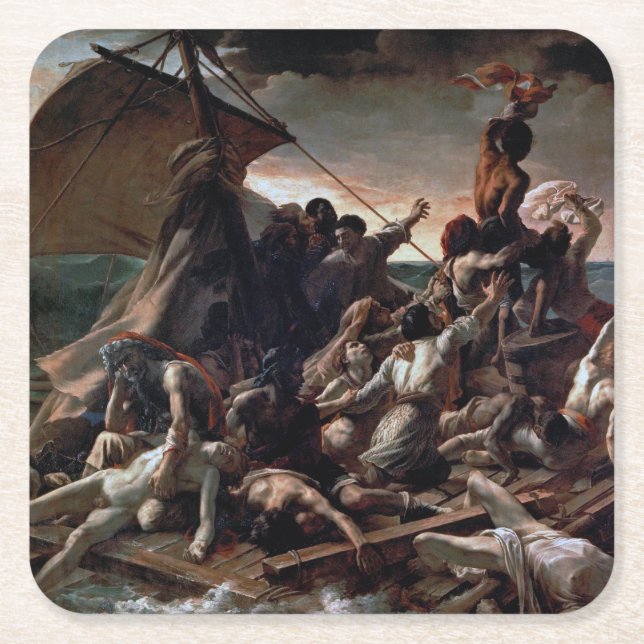 Medusas raft, Theodore Gericault Underlägg Papper Kvadrat (Framsidan)