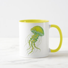 Méduse Fluorescente Artistique Mugg