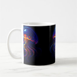 Méduse Lumineuse Océan Nocturne Kaffemugg