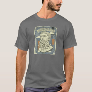Meduso Orm Skägg Rolig Grekisk Mytologi Retro Kons T Shirt