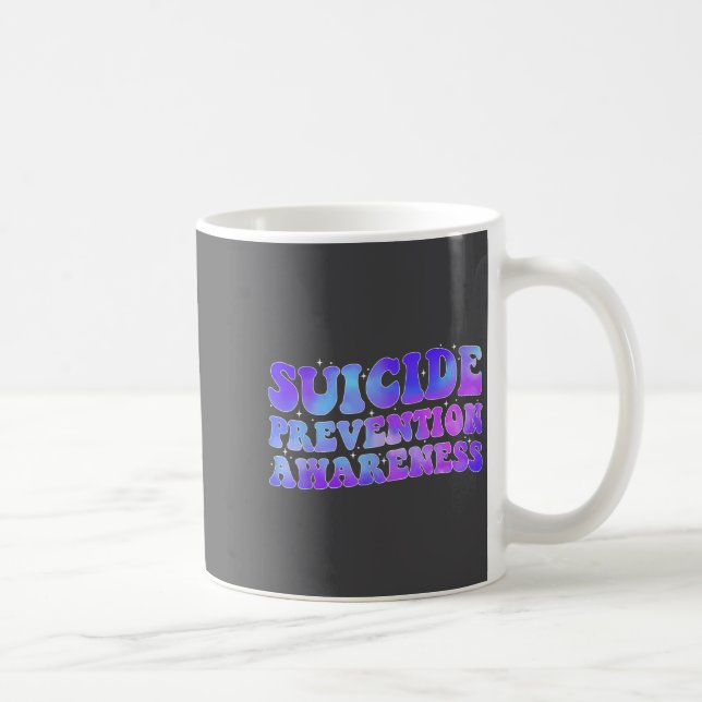 Medvetande månad present gåva självmordsförebyggan kaffemugg (Höger)
