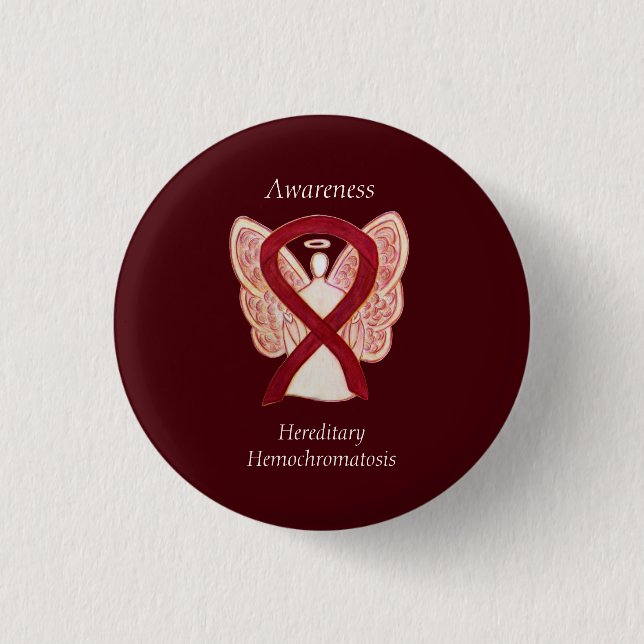 Medvetande om ärftlig hemokromatos bandspänne knapp (Framsida)