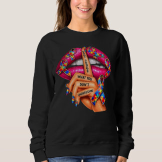 Medvetande om autism Läppar & band - Döm inte Utan T Shirt