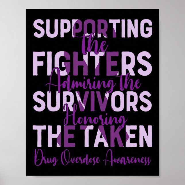 Medvetande om överdos Stöd Fighters  Poster (Framsidan)