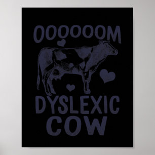 Medvetande Oooom Dyslektisk Ko Läsning Lärande Går Poster