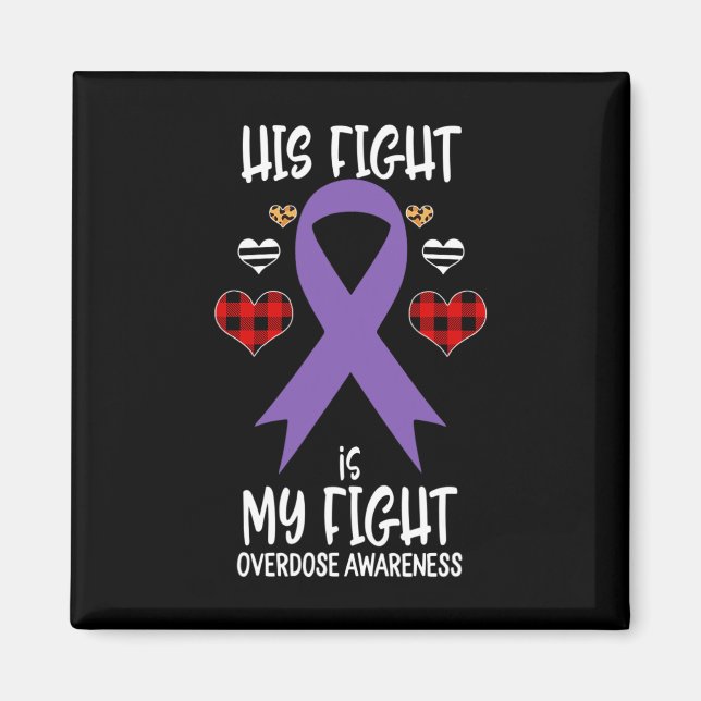 Medvetandeband His Fight Is My Fight Warrior Supp Magnet (Framsidan)