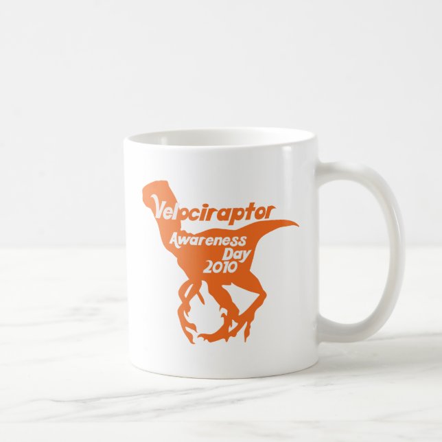 Medvetandedagen för Velociraptor Kaffemugg (Höger)