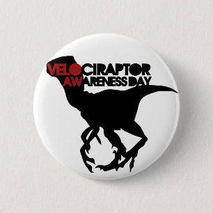 Medvetandedagen för Velociraptor Knapp