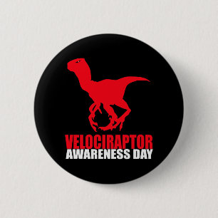 Medvetandedagen för Velociraptor Knapp