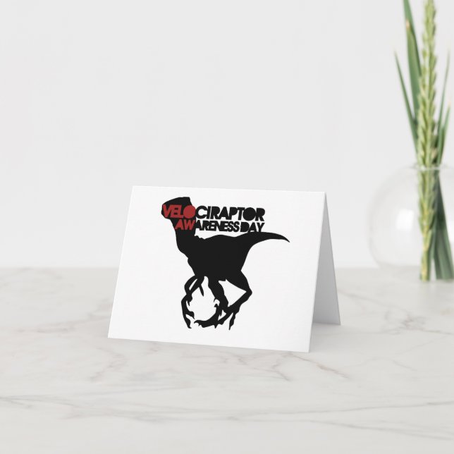 Medvetandedagen för Velociraptor Kort (Framsida)