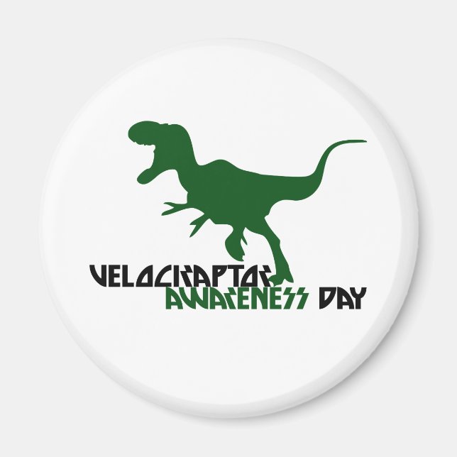 Medvetandedagen för Velociraptor Magnet (Framsidan)