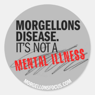 Medvetandegörandemärke - Grått Runt Klistermärke