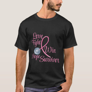 Medvetandegöranden för bröstcancer för kvinnliga v t shirt
