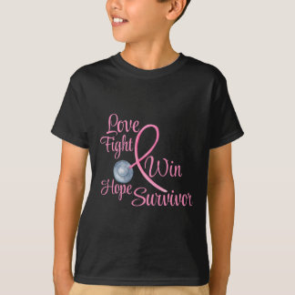 Medvetandegöranden för bröstcancer för kvinnliga v t shirt