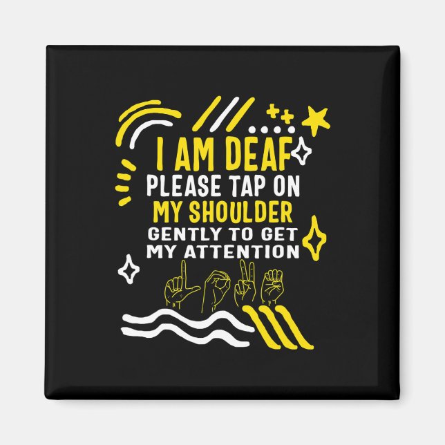 Medvetandehet Månad jag är Döv och slå på min skul Magnet (Framsidan)