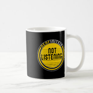 Medvetandemånad Dövdefinitive Inte Lyssnar Asl Spr Kaffemugg