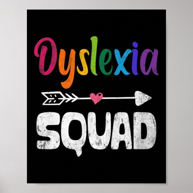 Medvetandemånad Dyslexia-lärarterapapist Poster (Framsidan)