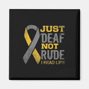 Medvetandemånad Endast Dövet är inte rude Asl Sign Magnet