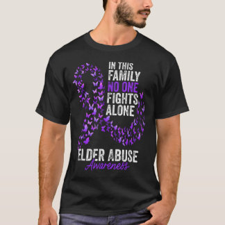 Medvetandemånad för äldre misshandel Fjärilar Lila T Shirt