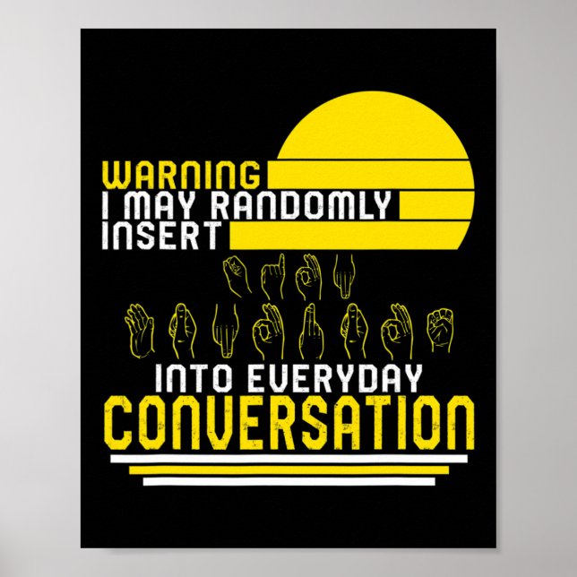 Medvetandemånad för slumpmässigt infoga Kärlek Döv Poster (Framsidan)