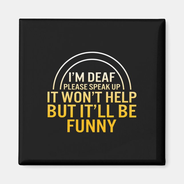 Medvetandemånad Jag är Döv, tala upp Asl Langu Magnet (Framsidan)