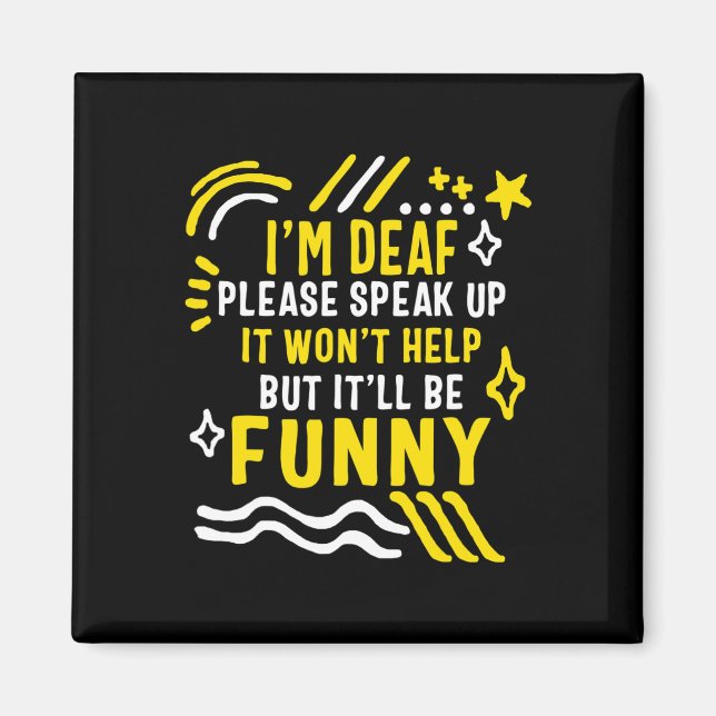 Medvetandemånad Jag är Döv, tala upp Asl Langu Magnet (Framsidan)