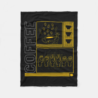 Medvetandemånad Kaffe Asl Älskare Trendig Kärlek D Fleecefilt