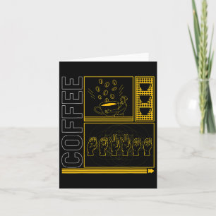 Medvetandemånad Kaffe Asl Älskare Trendig Kärlek D Kort