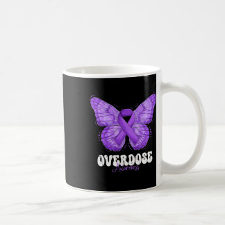 Medvetandemånad Lila Ribbon Butterfly Kaffemugg