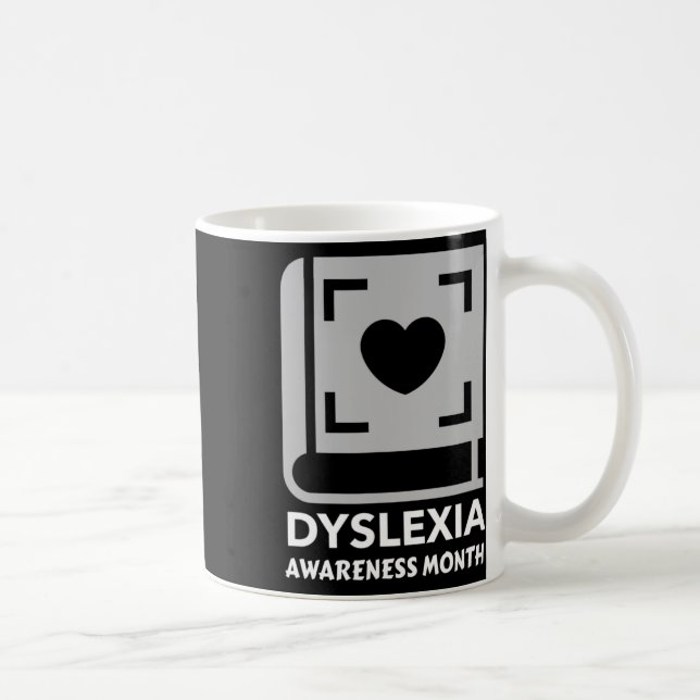 Medvetandemånad med bok och hjärta  kaffemugg (Höger)