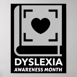 Medvetandemånad med Bok och hjärta Poster