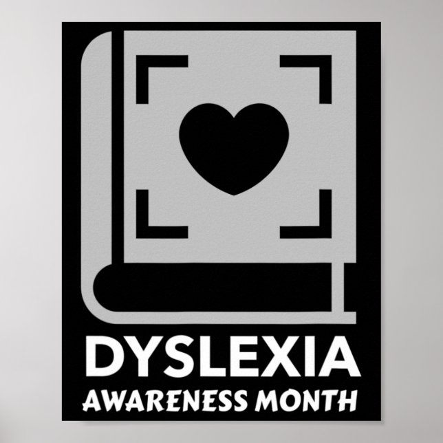 Medvetandemånad med Bok och hjärta Poster (Framsidan)