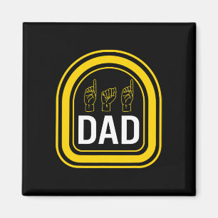 Medvetandemånad Pappa Asl Fars dag Gift Trendig D Magnet