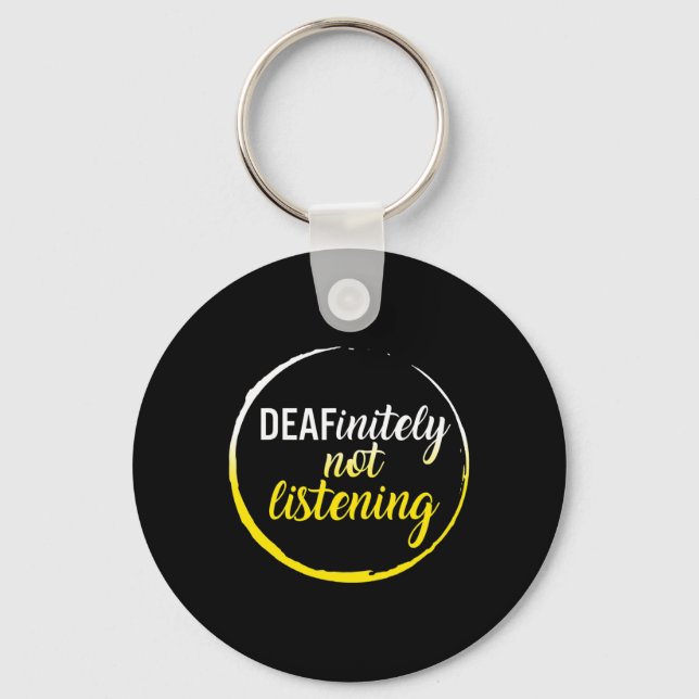 Medvetandemånad, utan att lyssna på Asl Lang Nyckelring (Framsida)