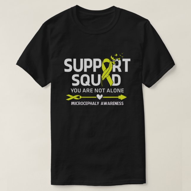 Medvetandeskap för Warrior Support Squad Microceph T Shirt (Design framsida)