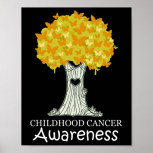 Medvetandeskap om cancer i Guld Poster