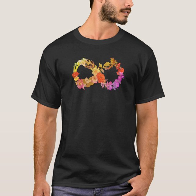Medveten blommigt för oändlig oändlighet Symbol Au T Shirt (Framsida)
