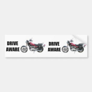 Medveten drivrutin - motorcykel bildekal