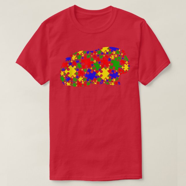 Medveten för Älskare-autism i gris T Shirt (Design framsida)